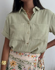 CAMICIA SAGE VERDE SALVIA * PRE ORDINE