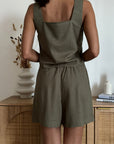 Canotta Cropped Aluna Verde Kaki