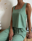 Canotta Cropped Bruma Verde Menta