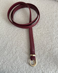 Cinta Bordeaux fibbia Oro