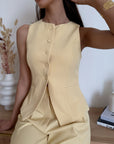 Gilet Solea Giallo Pastello