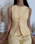 Gilet Solea Giallo Pastello