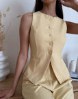 Gilet Solea Giallo Pastello