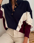 Maglia Judie - blu navy panna bordeaux - vista 4