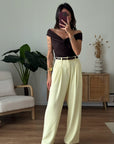 PANTALONE AUDREY GIALLO BURRO