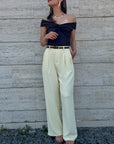 PANTALONE AUDREY GIALLO BURRO