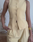 Gilet Solea Giallo Pastello