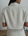 BLAZER CROP MALIKA BEIGE CHIARO