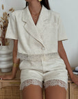 BLAZER CROP MALIKA BEIGE CHIARO