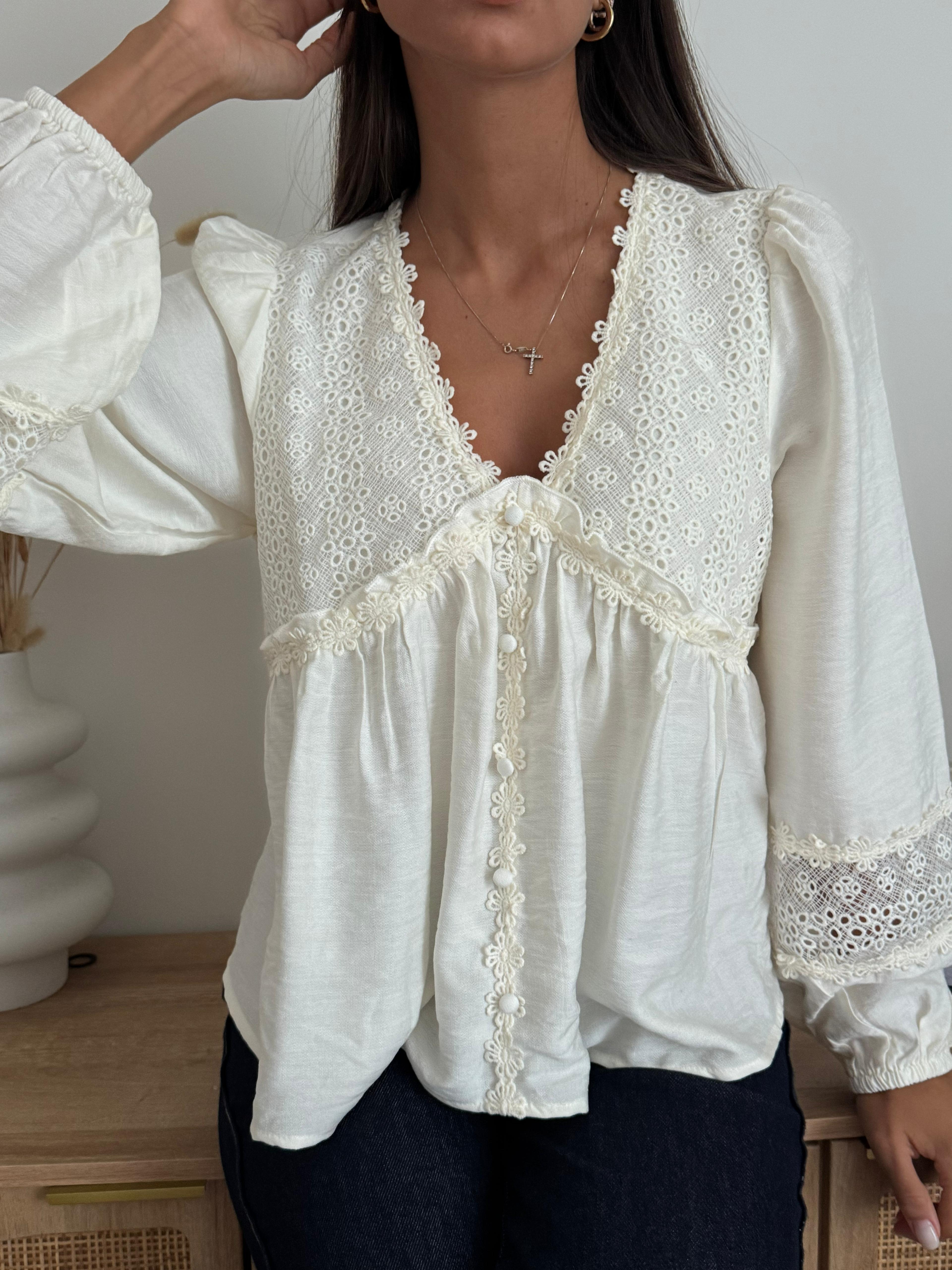 Blusa Aurora Ecrù