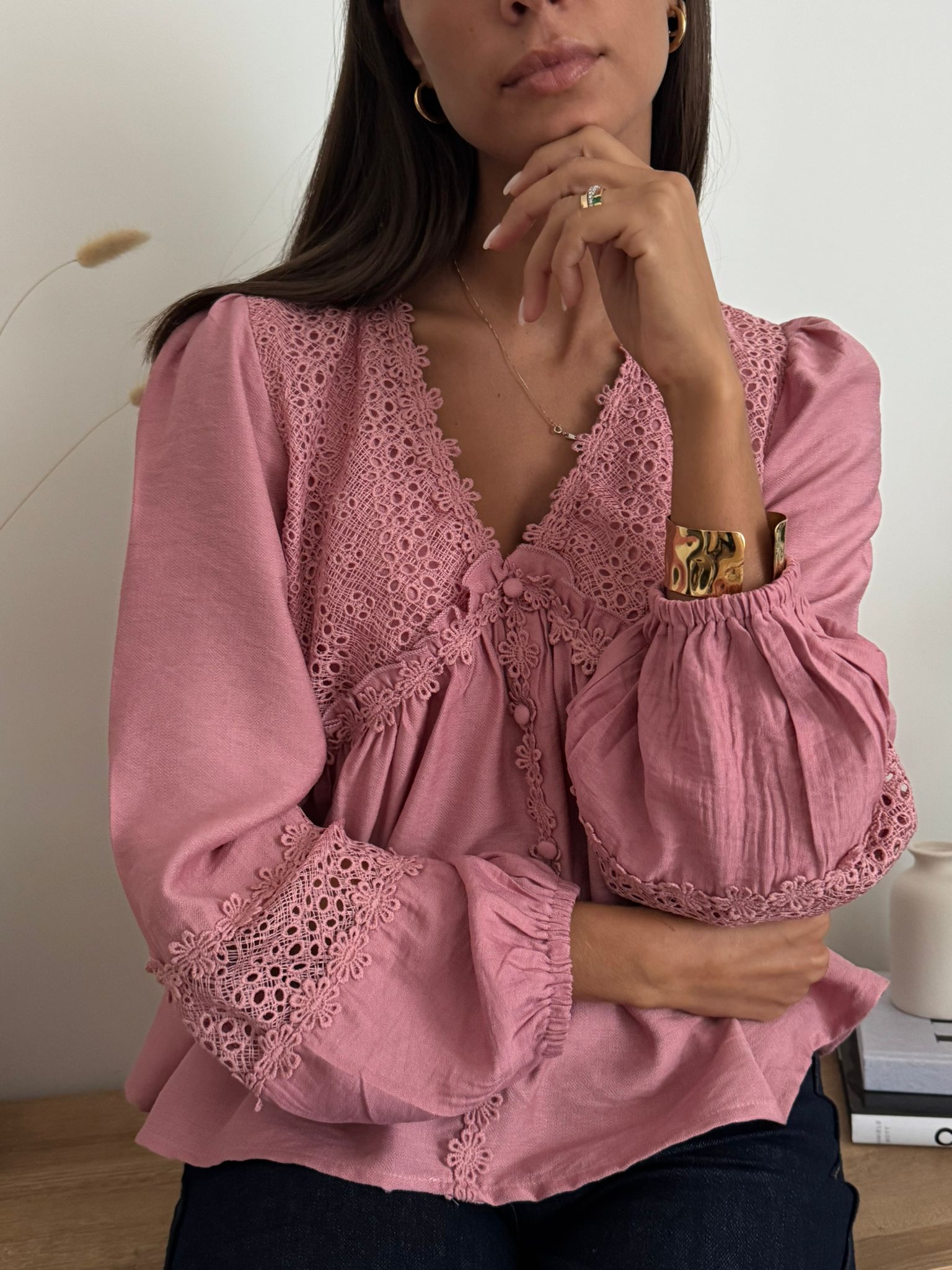 Blusa Aurora Rosa Cipria