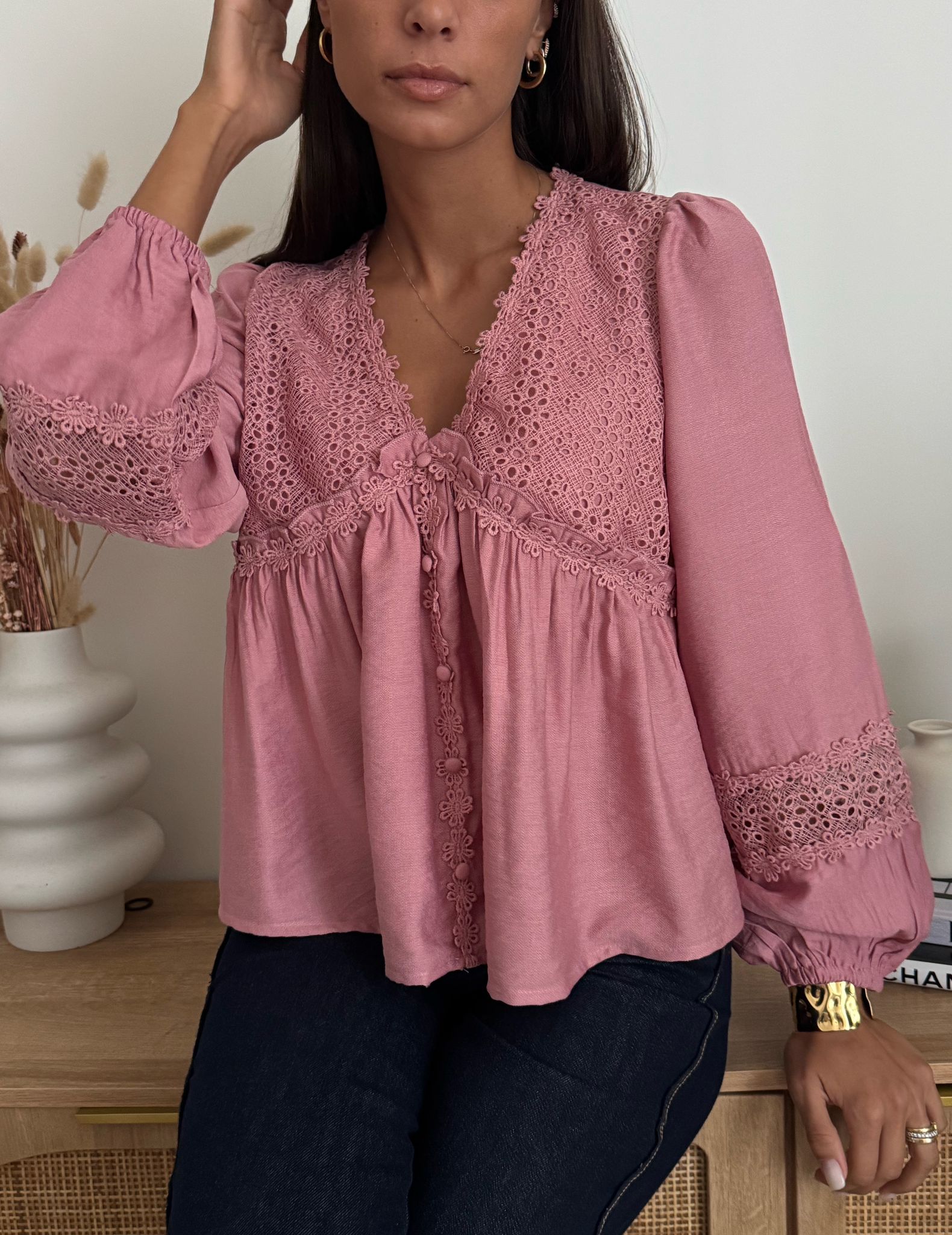 Blusa Aurora Rosa Cipria
