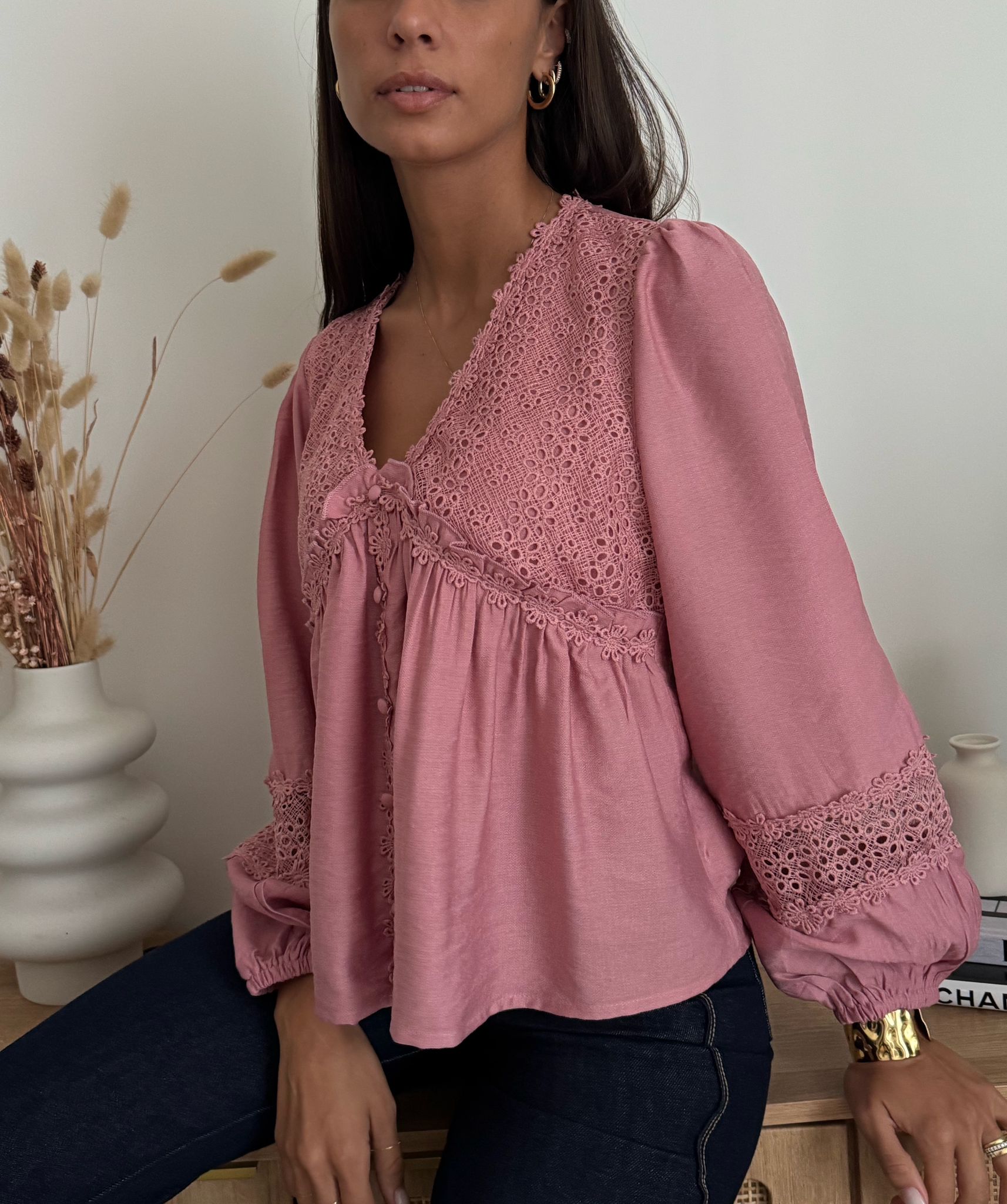 Blusa Aurora Rosa Cipria