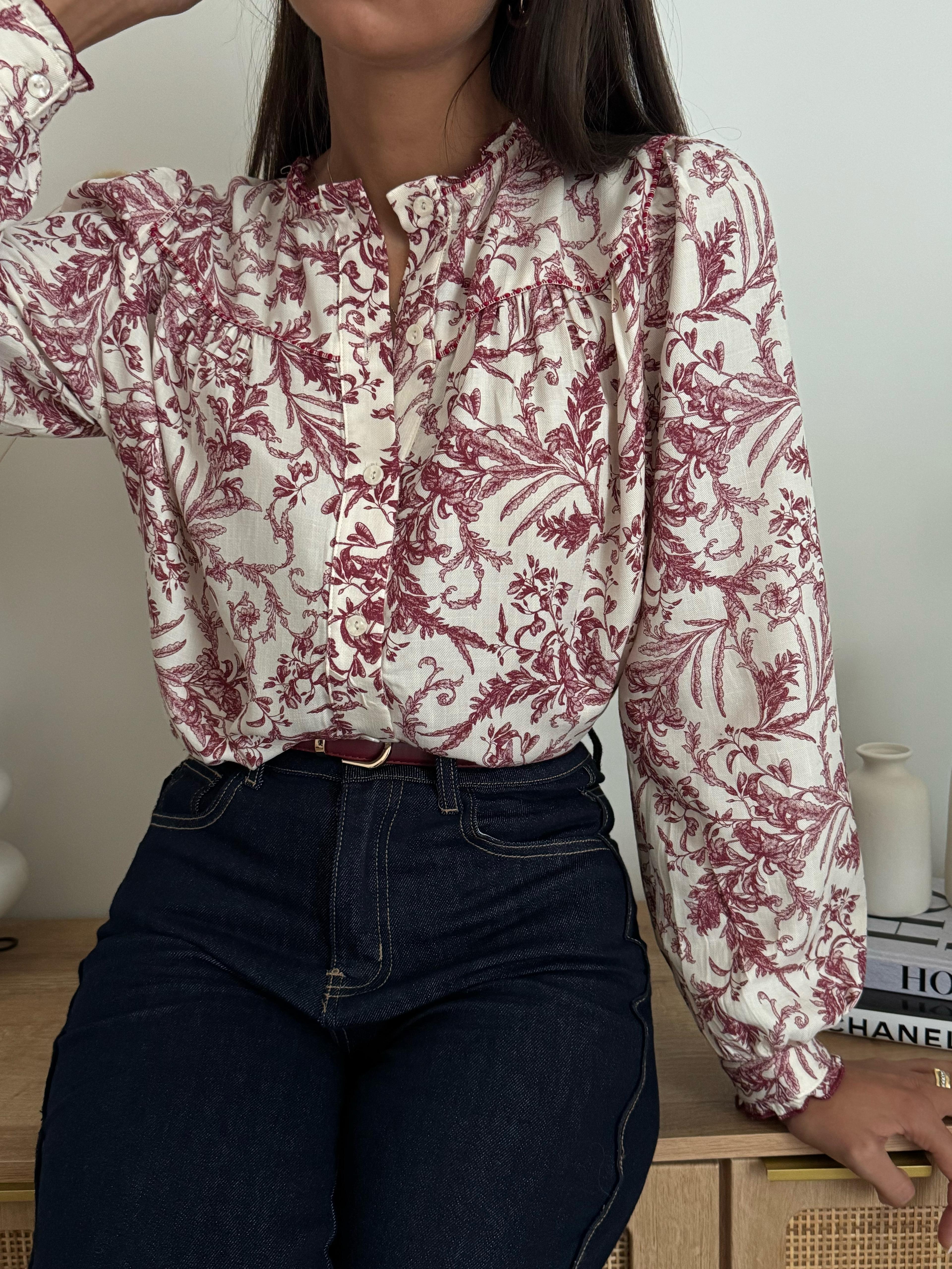 Blusa Giulia Bordeaux
