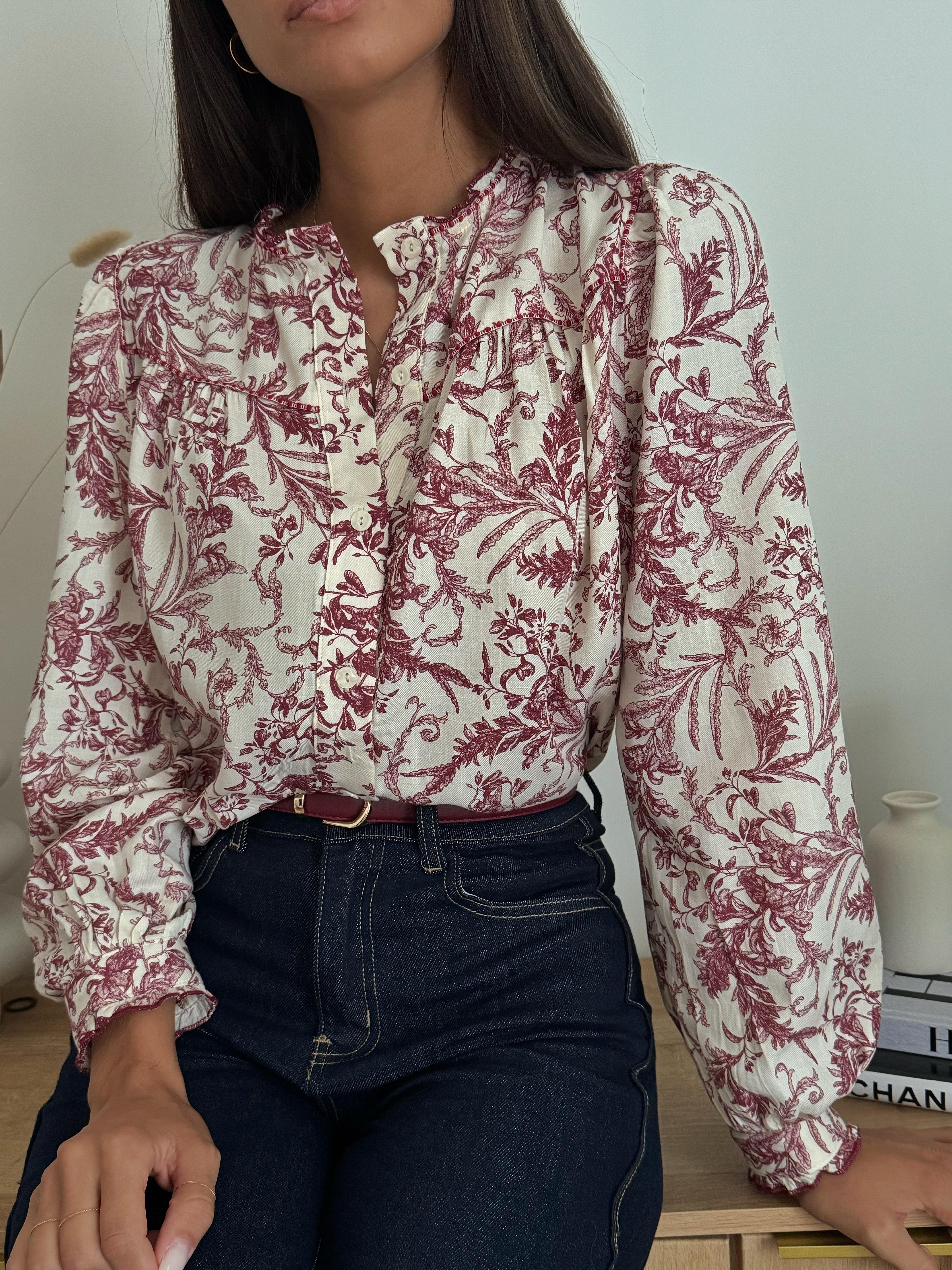 Blusa Giulia Bordeaux
