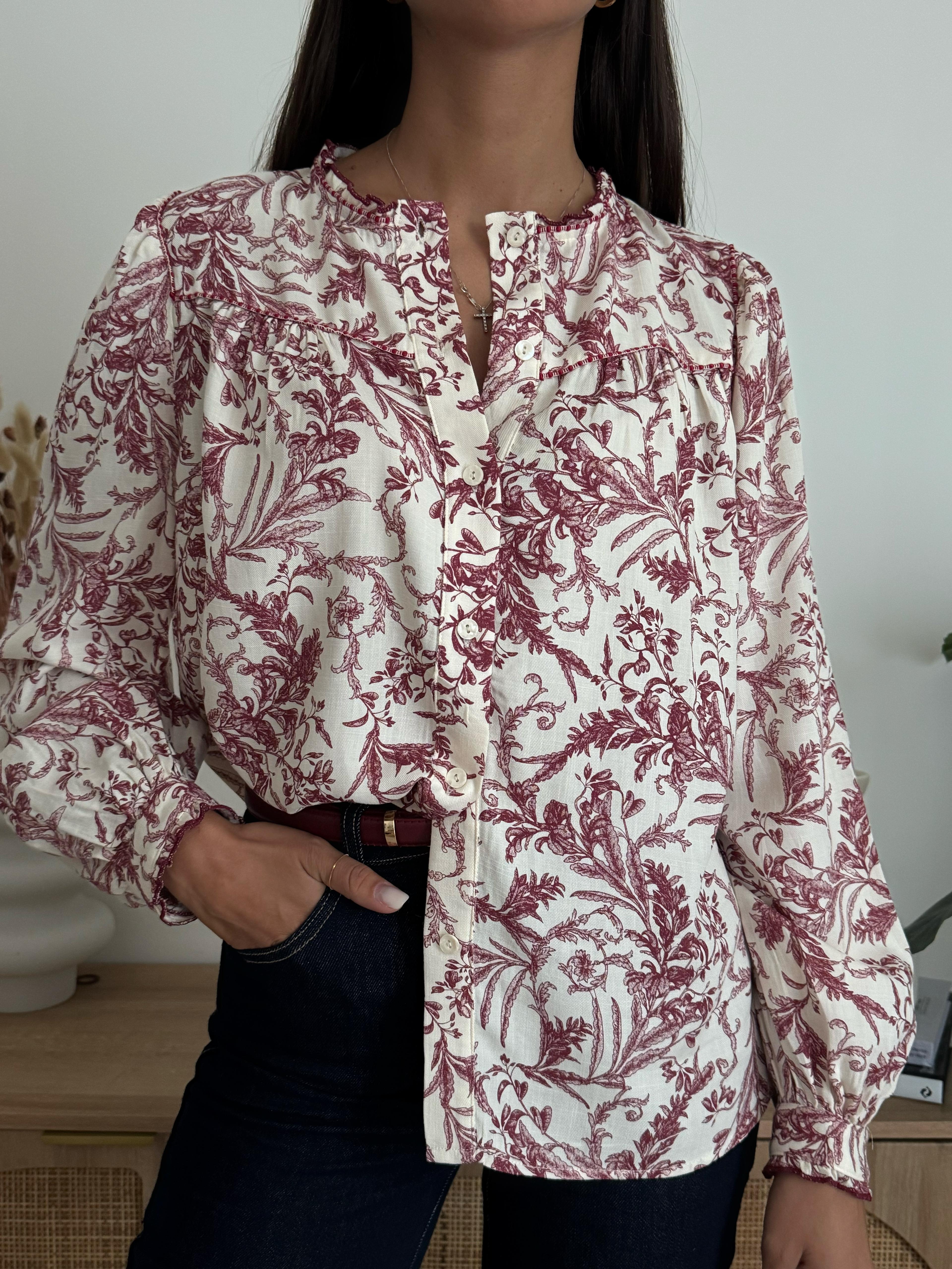 Blusa Giulia Bordeaux