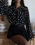 Blusa in Chiffon a Pois