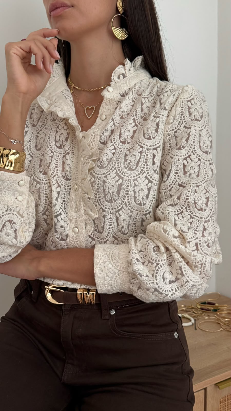 Camicia Noelia - ecrù beige - vista 4