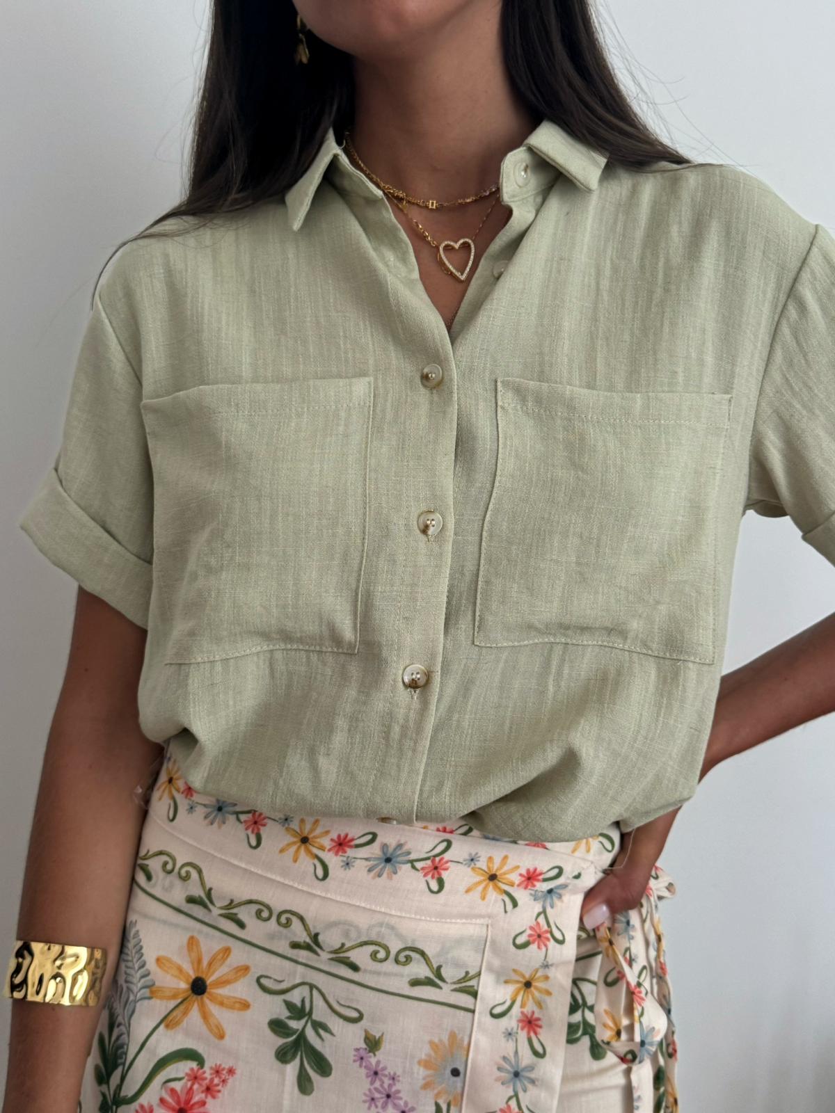 CAMICIA SAGE VERDE SALVIA * PRE ORDINE