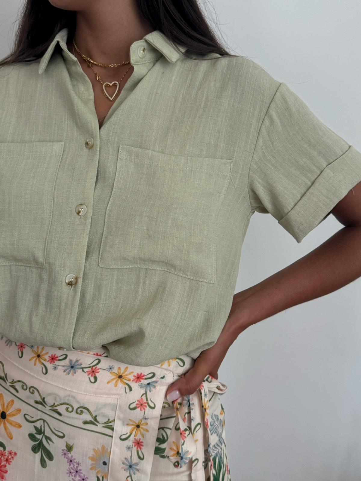 CAMICIA SAGE VERDE SALVIA * PRE ORDINE
