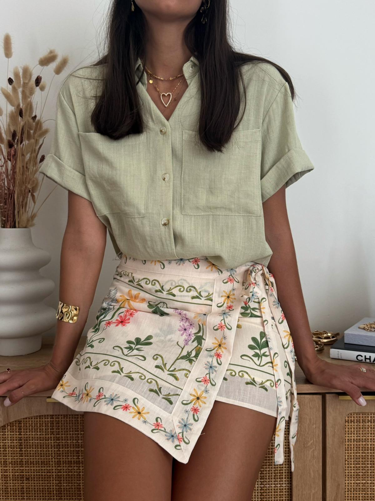 CAMICIA SAGE VERDE SALVIA * PRE ORDINE