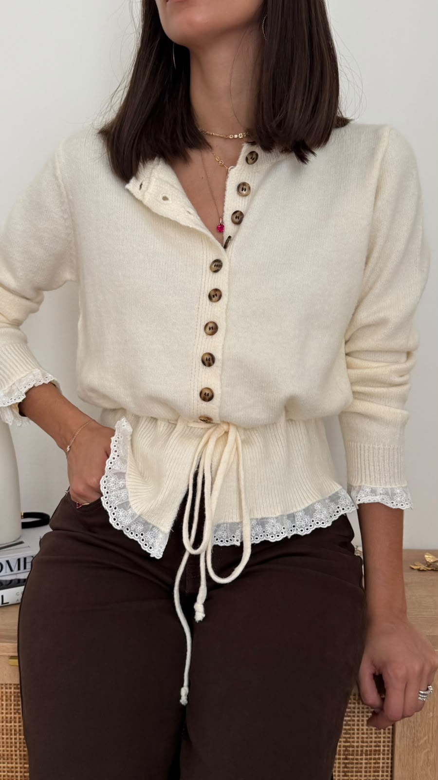 Cardigan Marley - ecrù - vista 7