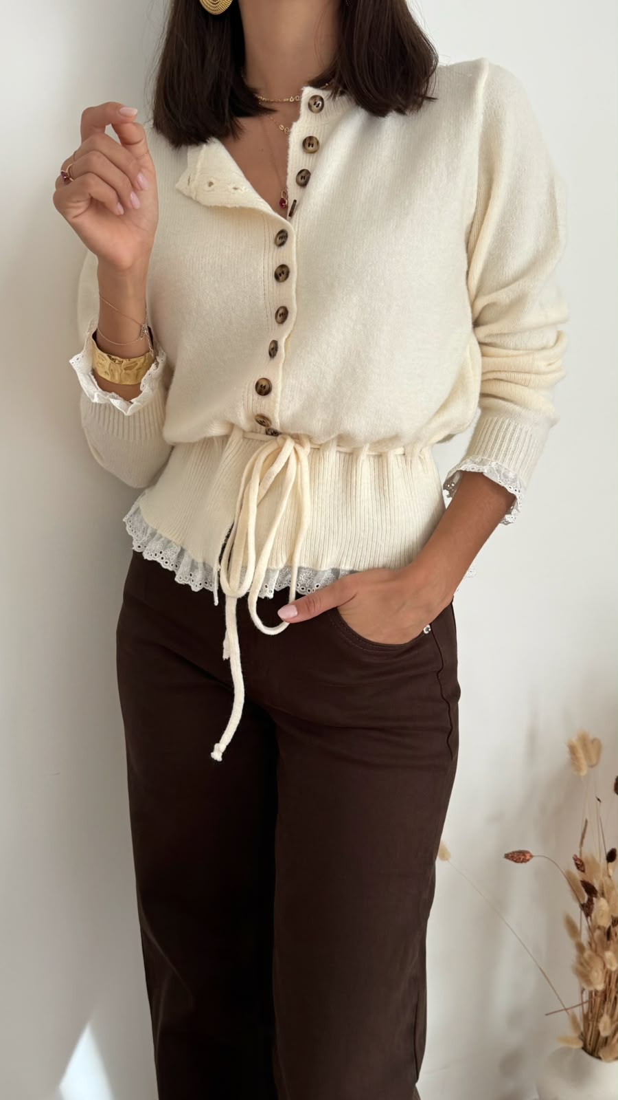 Cardigan Marley - ecrù - vista 3