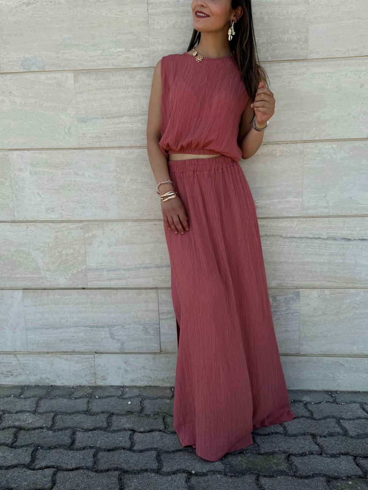 COORDINATO MEGAN TERRACOTTA