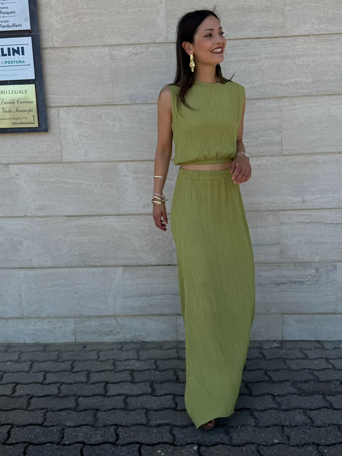 COORDINATO MEGAN VERDE OLIVA