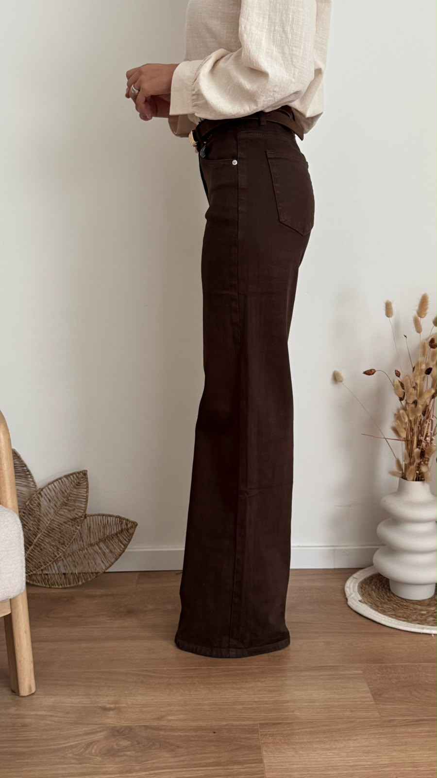 Jeans Denim Wide - marrone - vista 3