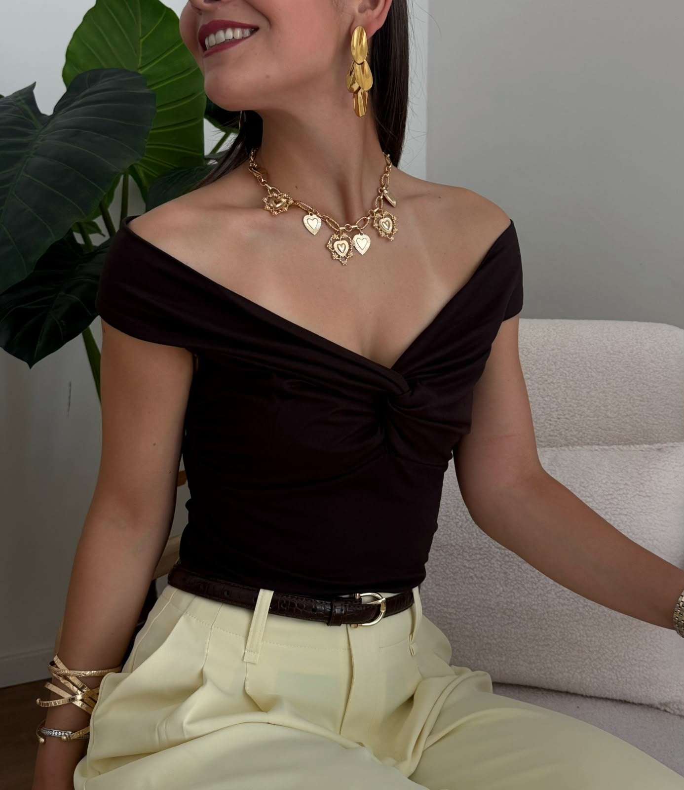 MAGLIA VICTORIA MARRONE