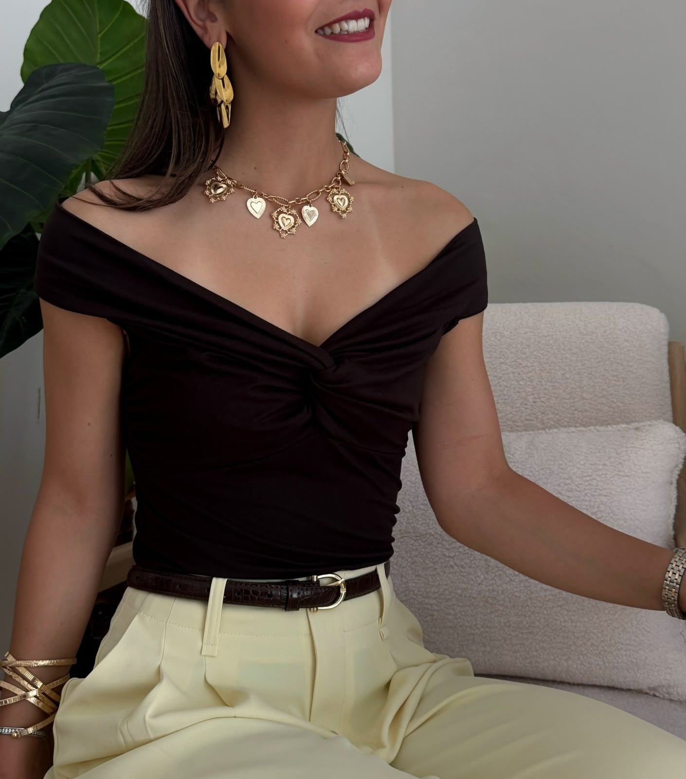 MAGLIA VICTORIA MARRONE
