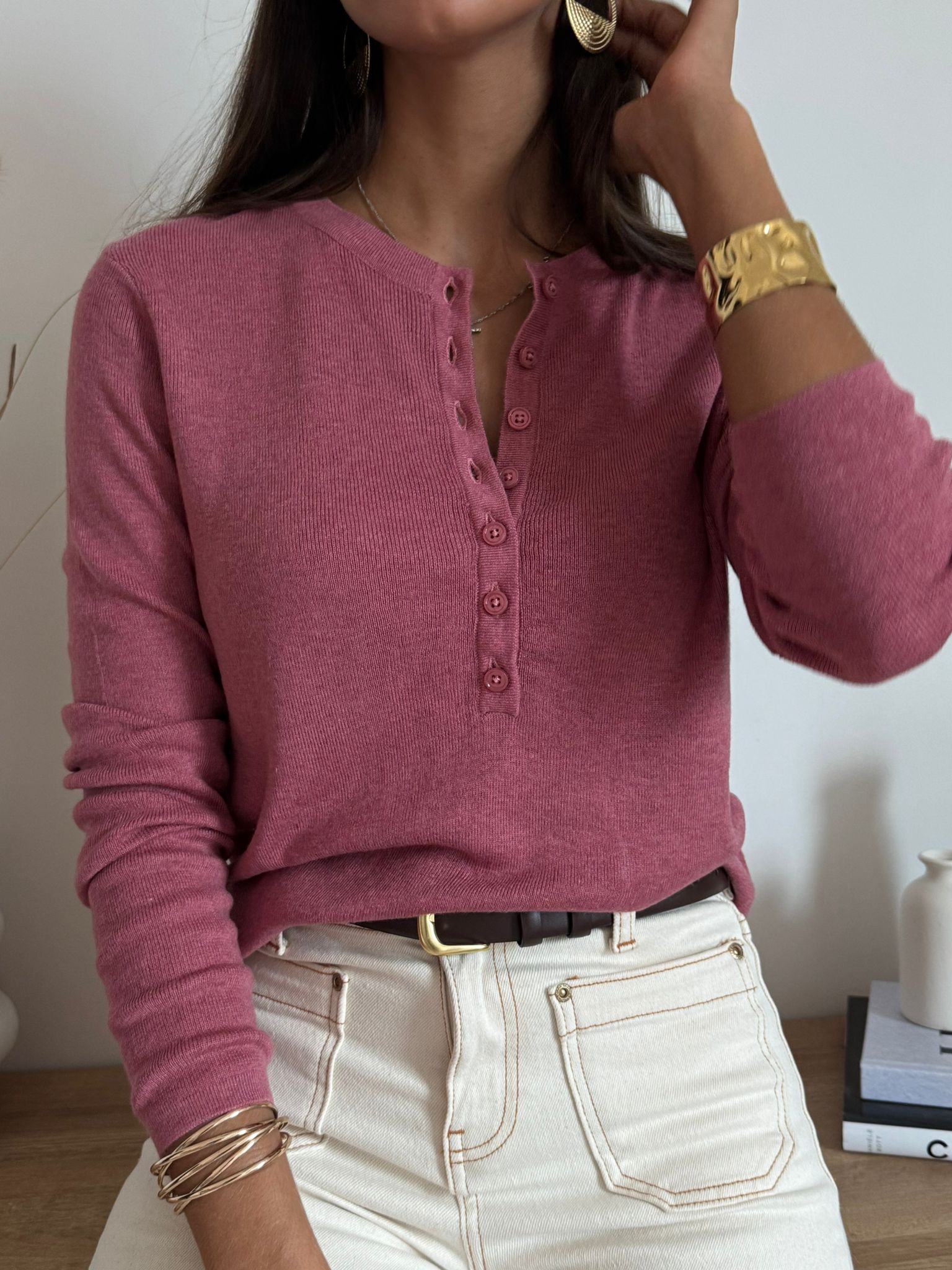 Maglia Elowen Rosa Antico