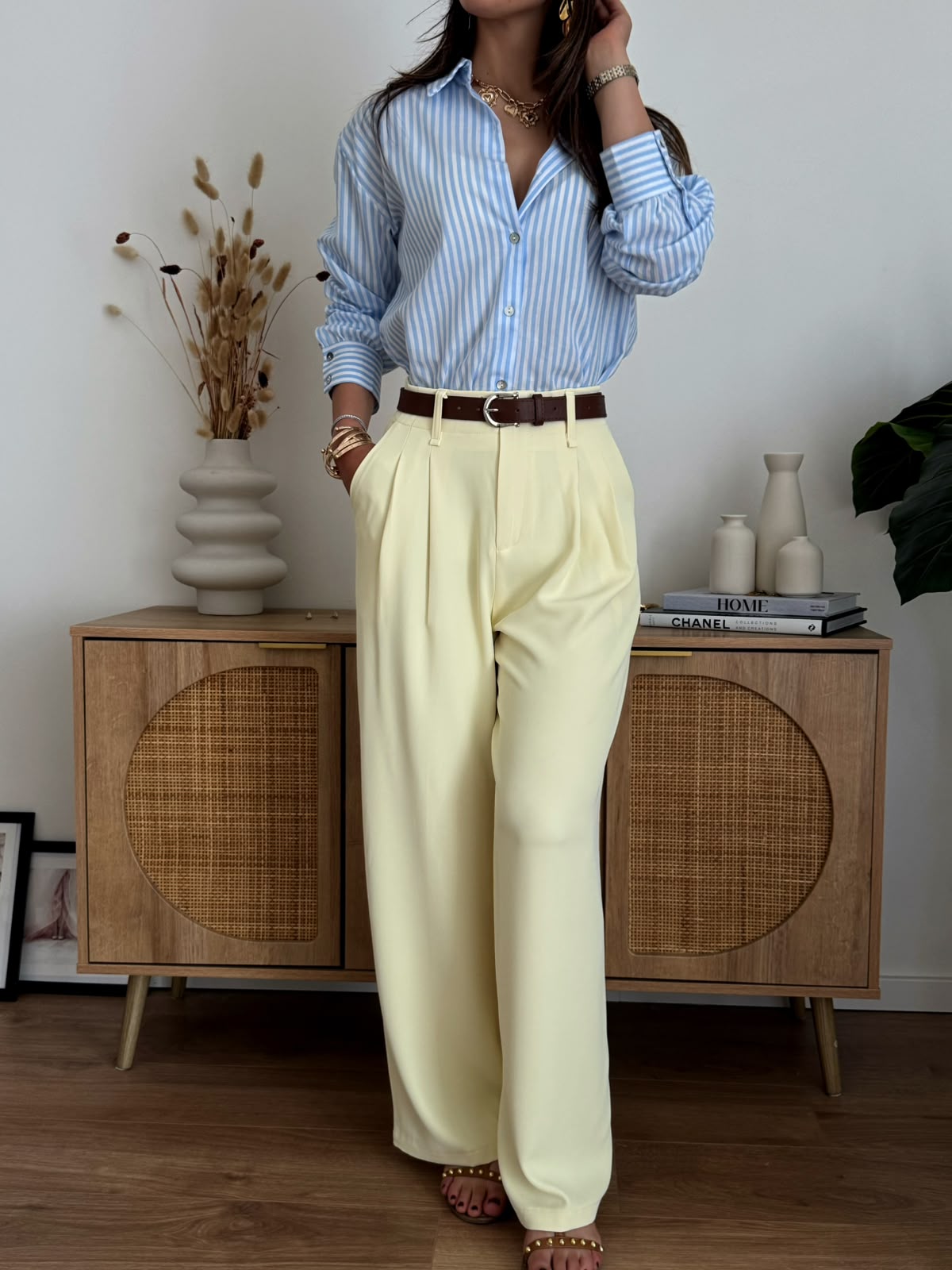 PANTALONE AUDREY GIALLO BURRO