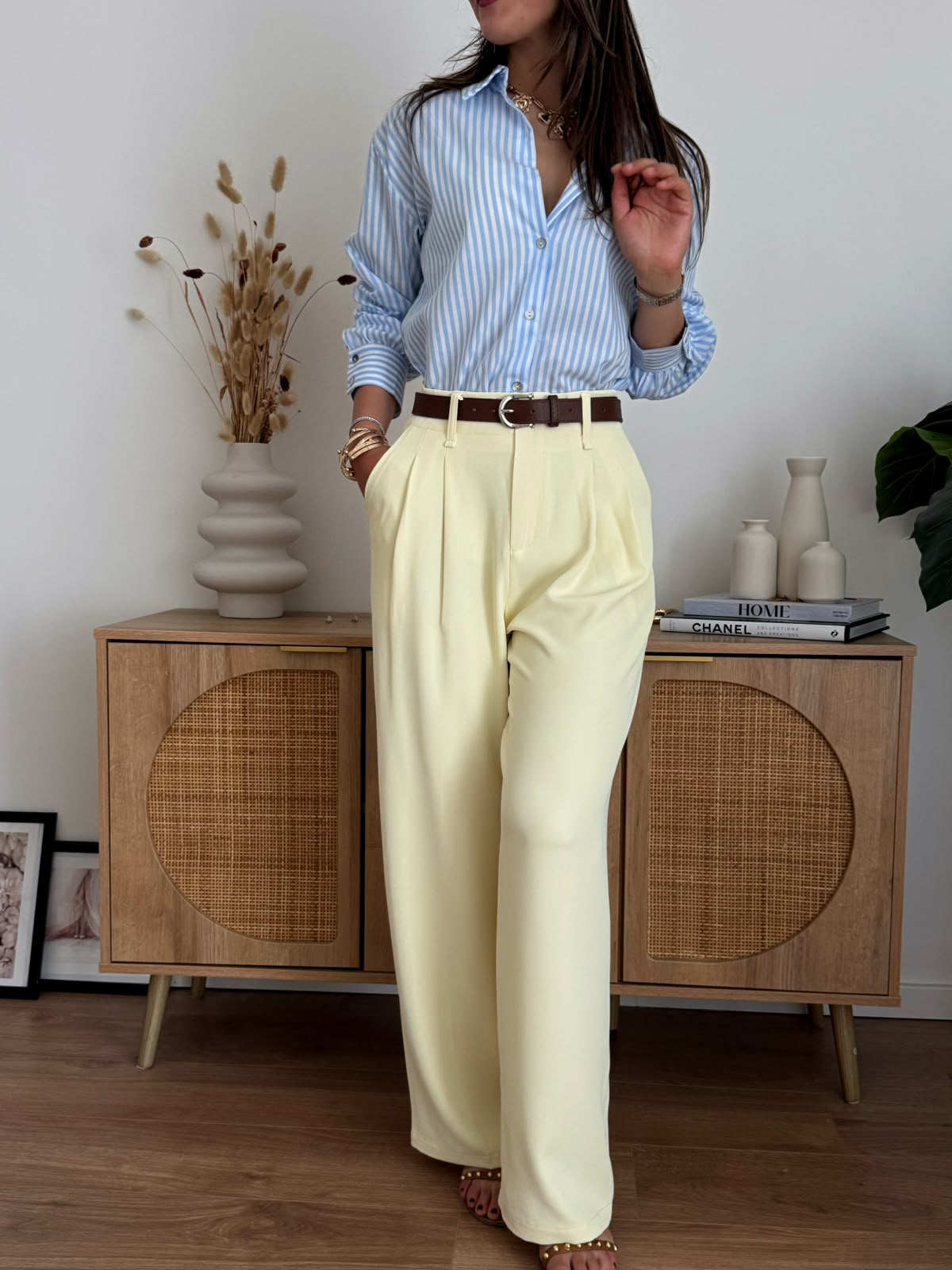 PANTALONE AUDREY GIALLO BURRO