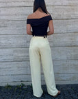PANTALONE AUDREY GIALLO BURRO