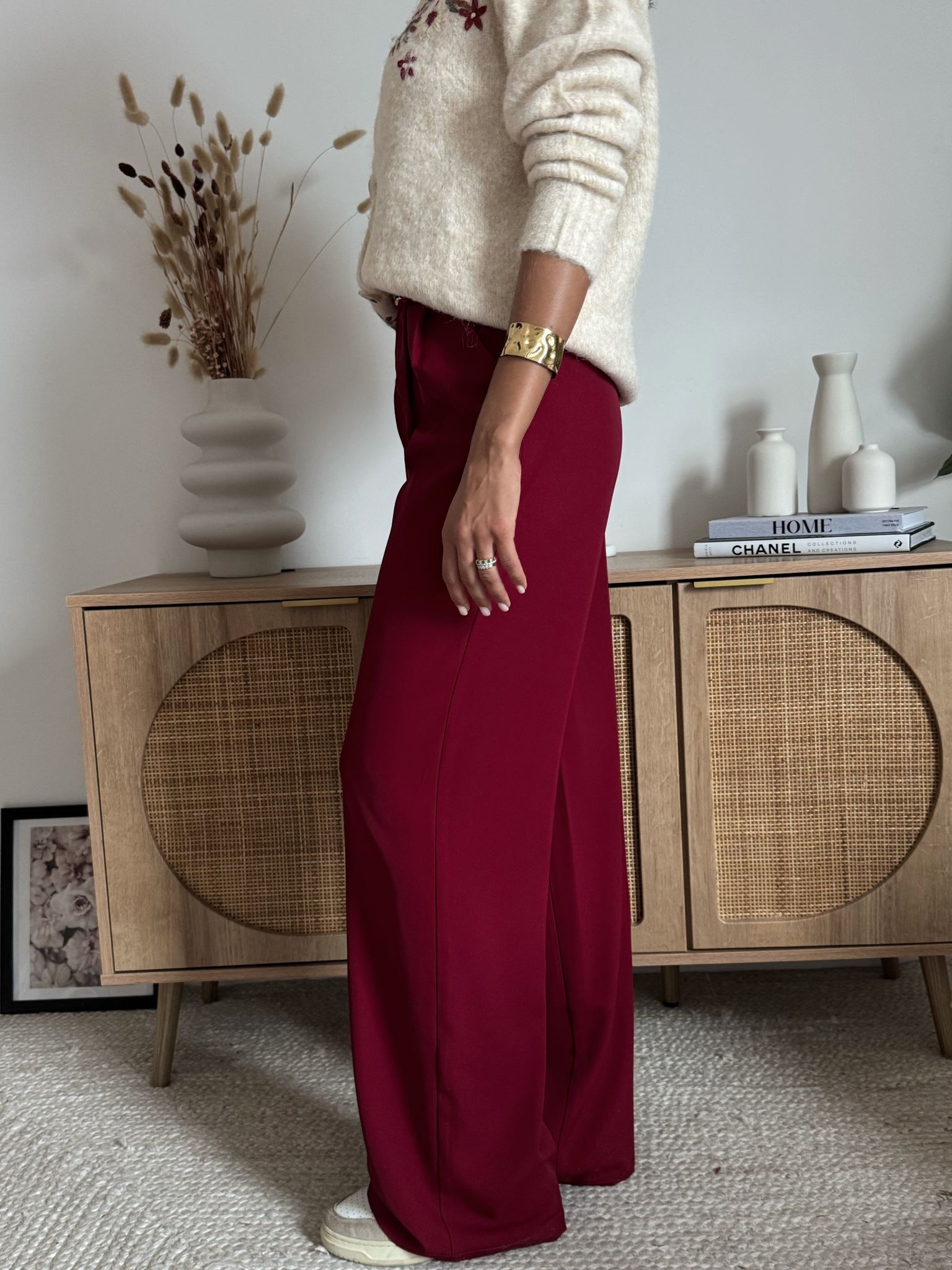 Pantalone Palazzo Rosso Bordeaux