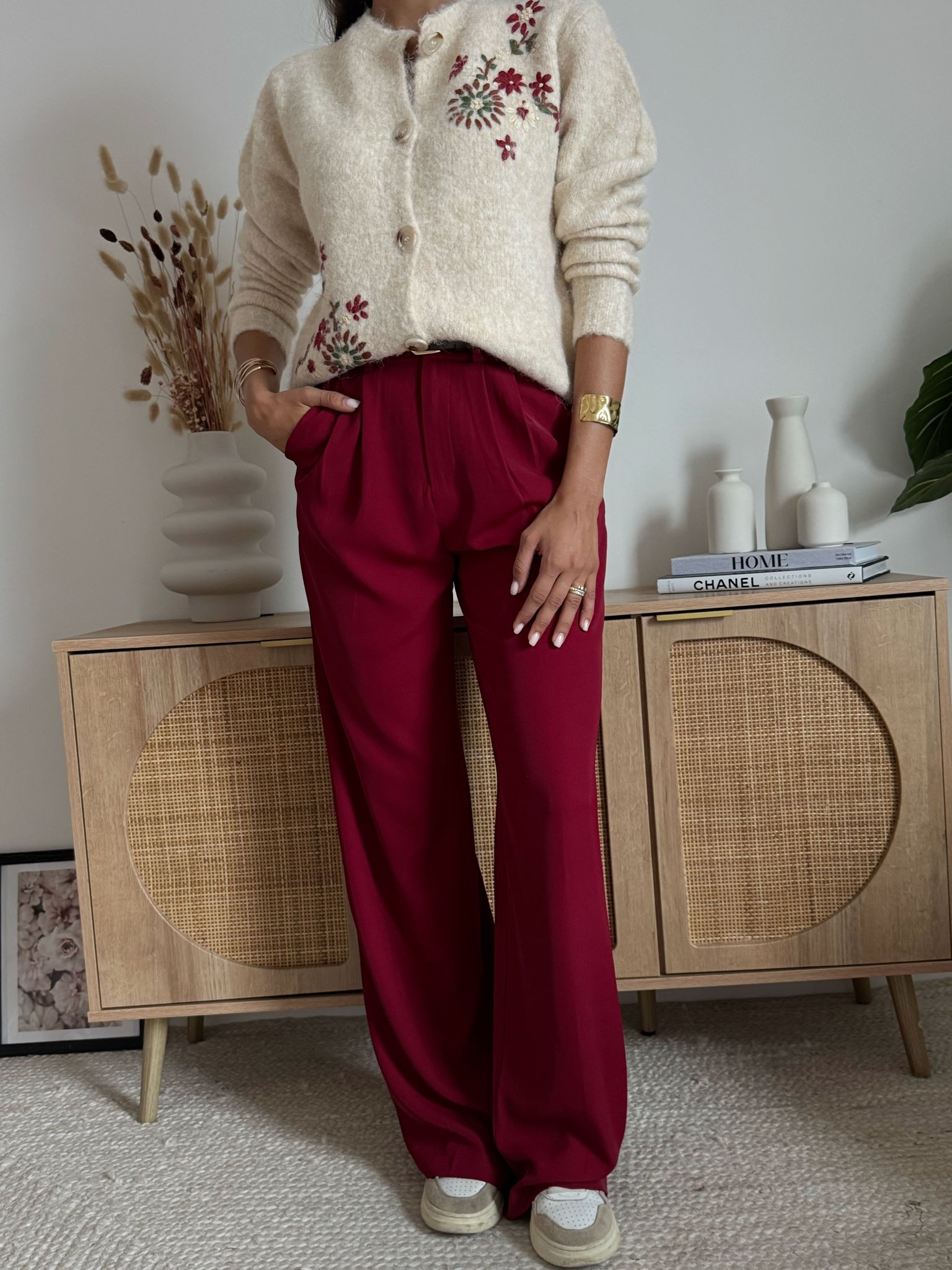 Pantalone Palazzo Rosso Bordeaux