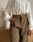 Pantalone Palazzo Verde Khaki