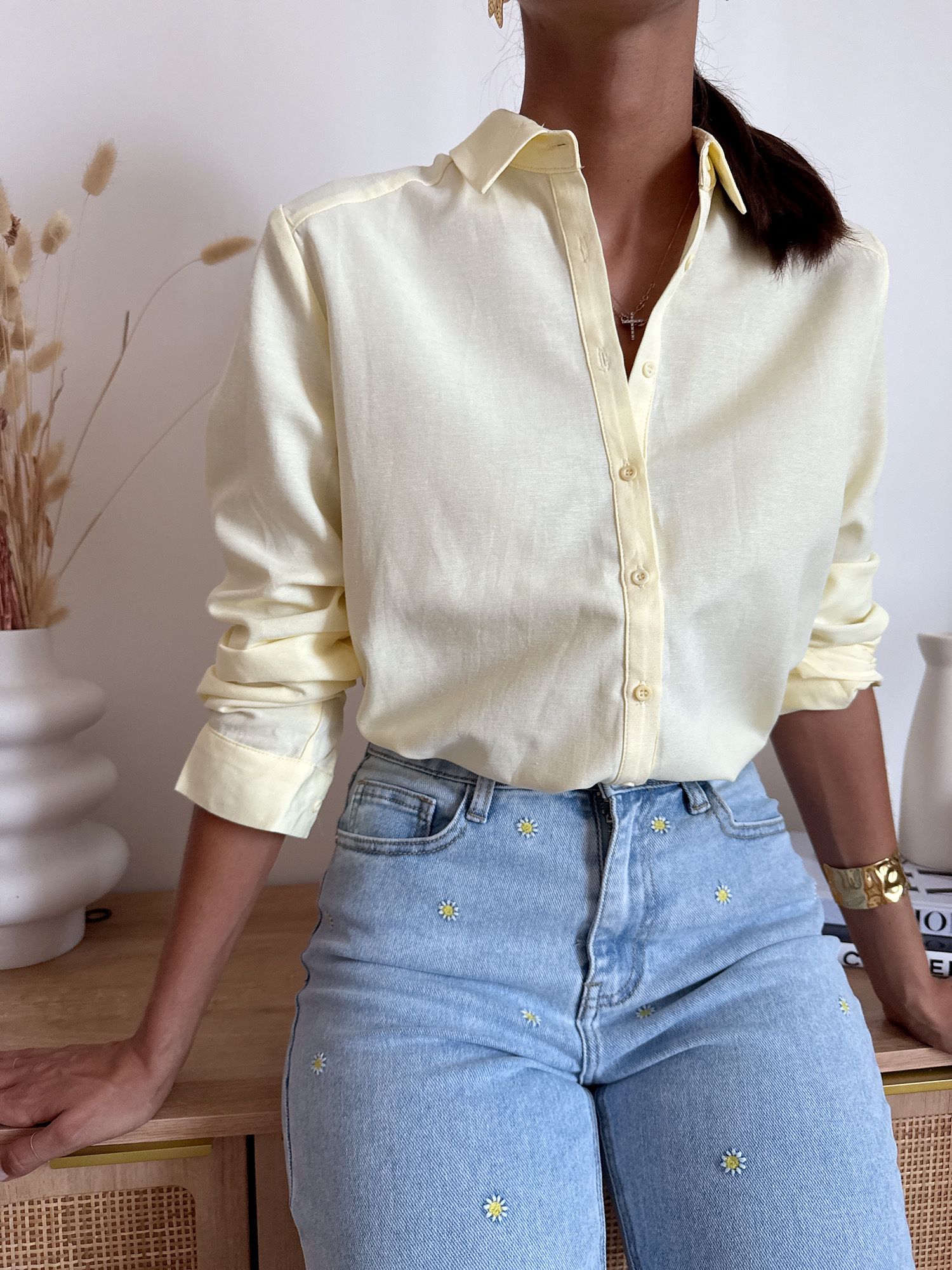 Camicia Karin Giallo Pastello