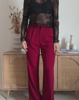 Pantalone Palazzo Rosso Bordeaux